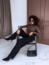 Темно-синие ШИРОКИЕ джинсы "LOOKS" 8425